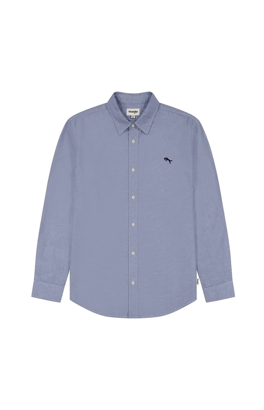 Wrangler Men's Shirt, Blue (Oxford Blue), XXL