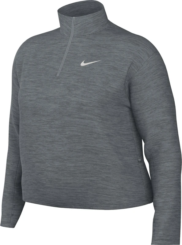 NIKE FB4318-084 W NK SWIFT ELMNT DF UV HZTOP Sweatshirt Women's SMOKE GREY/LT SMOKE GREY/REFLECTIVE Size 3X
