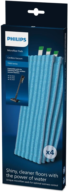 Philips Cordless VC 7000 & 8000 Series Original Home Cleaning Kit, Soft Brush, Duster with LED, Foam Filter & Inlet Filter with Frame, for XC7053, XC7055, XC7057, XC8055, XC8057 (XV1685/01)