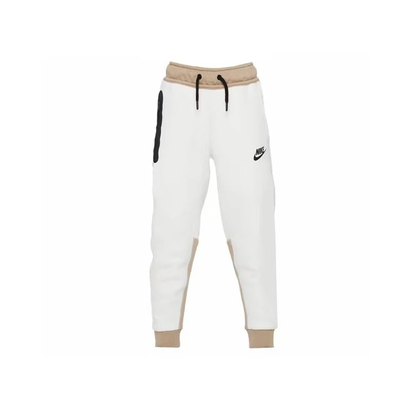 NIKE FB8002-121 M NK TCH FLC JGGR Pants Men's Summit White/Khaki/Black Size S