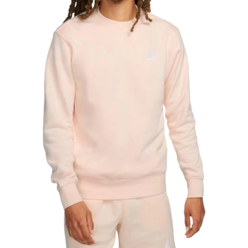 NIKE BV2662-838 M NSW CLUB CRW BB Sweatshirt Men's GUAVA ICE/WHITE Size XL
