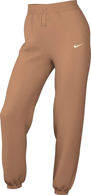 NIKE DQ5887-225 W NSW PHNX FLC HR OS Pant Pants Women's Amber Brown/SAIL Size L-T