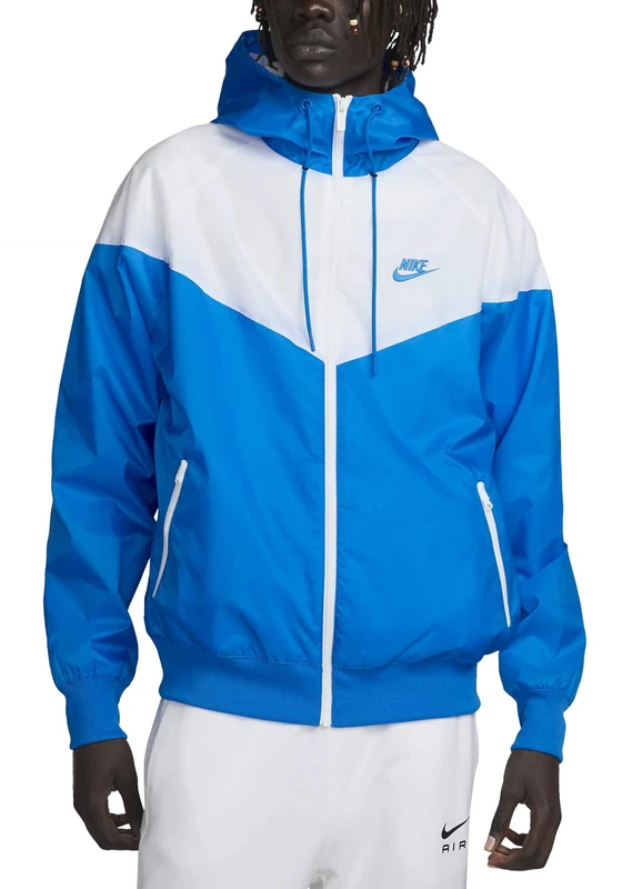 NIKE DA0001-406 M NK WVN LND WR HD JKT Jacket Men's PHOTO BLUE/WHITE/PHOTO BLUE Size XS