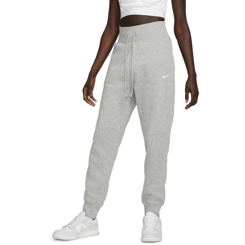 NIKE DQ5688-063 W NSW PHNX FLC HR Pant STD Pants Women's DK Grey Heather/SAIL Size XS-S