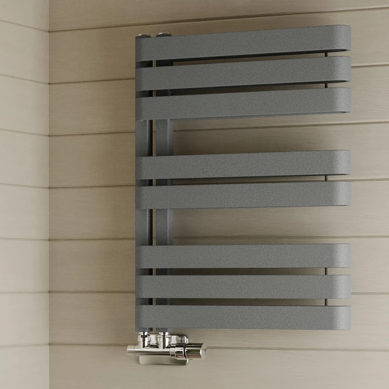 Terma Towel Rail (Cen./Heating), Steel, Salt n Pepper, 655h x 500w [1535 BTUs t50]