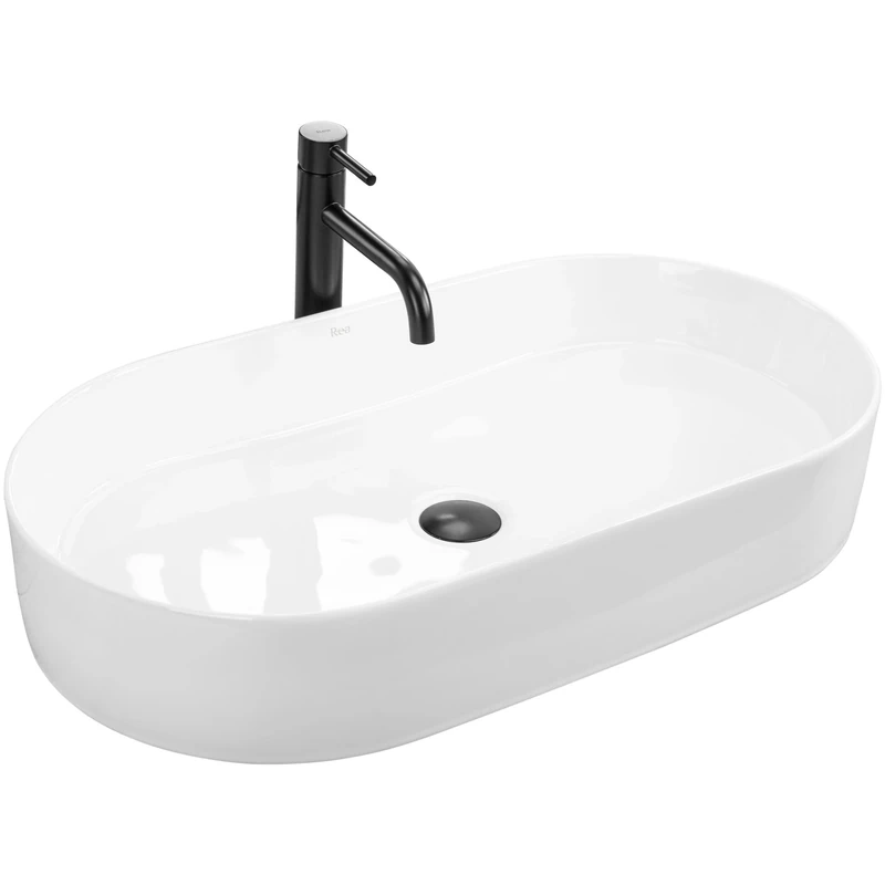 Rea Bathroom Sink Made of Ceramic Nadia 70 - White - REA-U5801