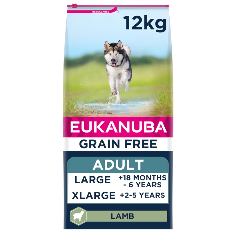 Eukanuba Grain Free Adult Large Dry Dog Food Lamb 12kg