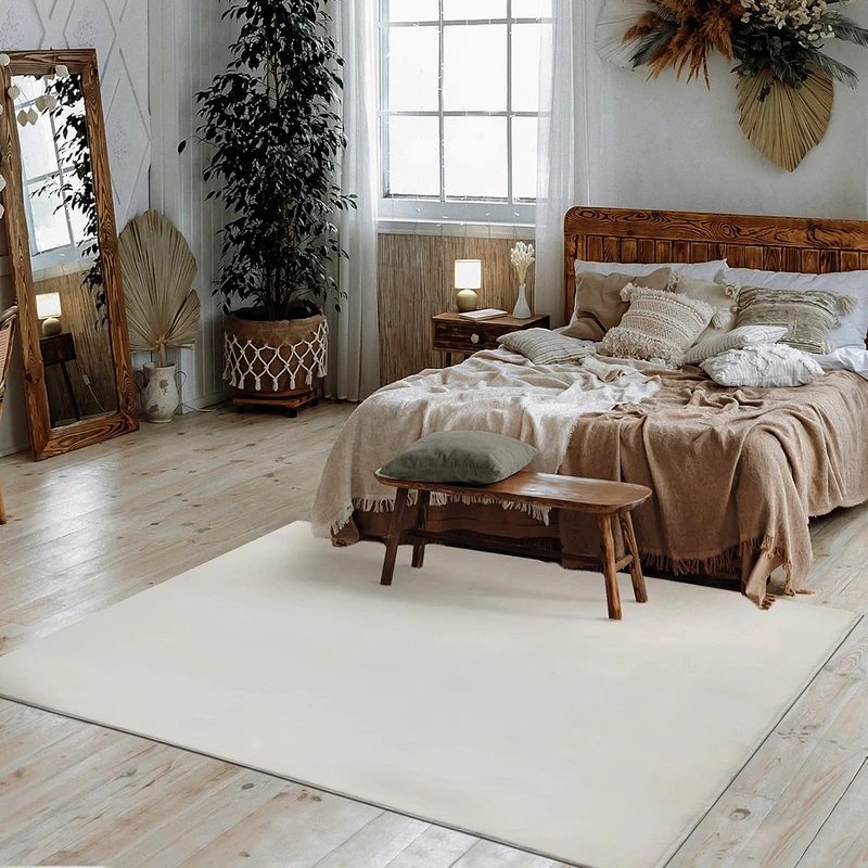 Mia's Nova Rugs, Cuddly Warm Fur Rug, Soft and Elegant, Washable and Suitable for Underfloor Heating, Oeko-Tex Certified