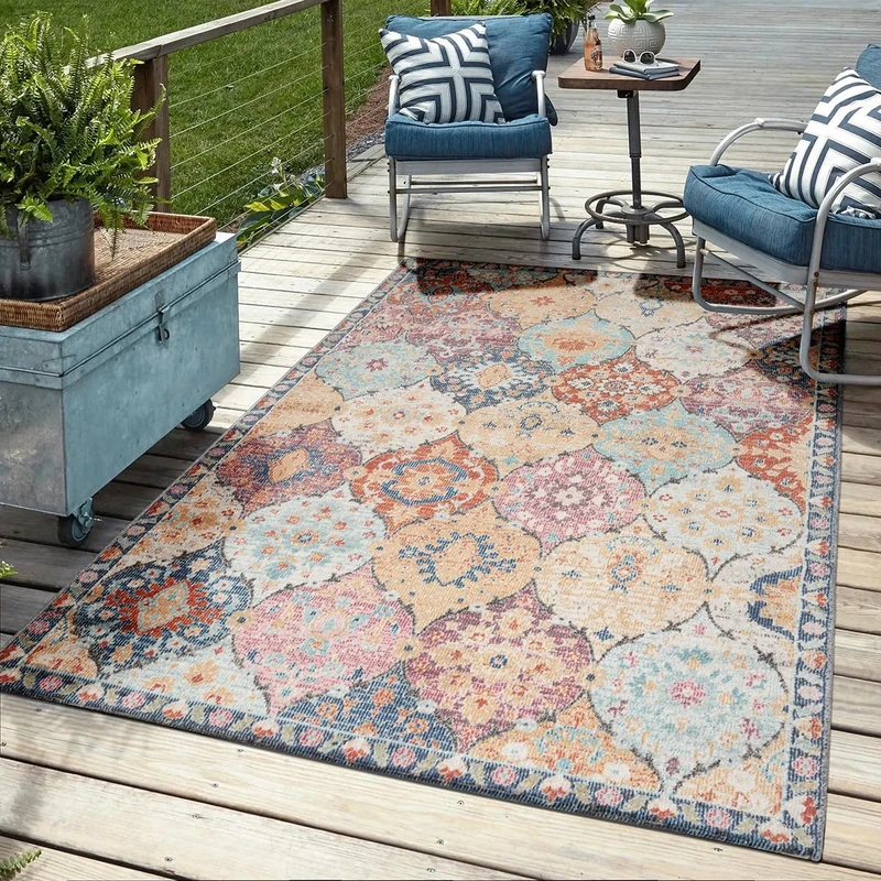 Mia's Bliss Rugs, Robust Outdoor Rug, Modern Design, Weatherproof and UV-Resistant, for Balcony, Patio and Conservatory, but also suitable for Kitchen or Dining Room, in Multiple Colours, 240 x 340 cm