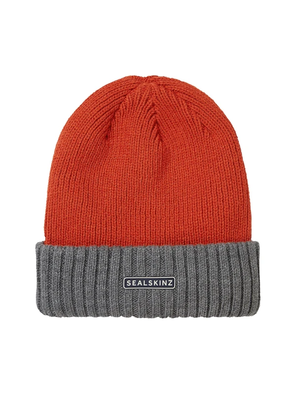 SEALSKINZ Bacton Waterproof Cold Weather Beanie - Orange