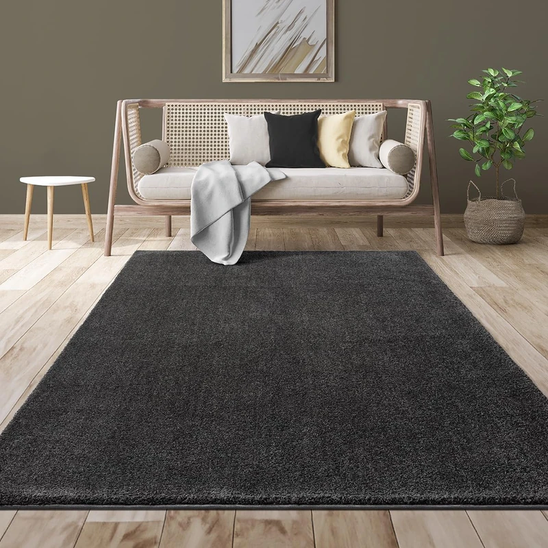 Mia´s Teppiche Giant Modern Fluffy Dense Short Pile Living Room Rug, Supersoft Feeling, Melange Effect, Elegant Shine - Image 1