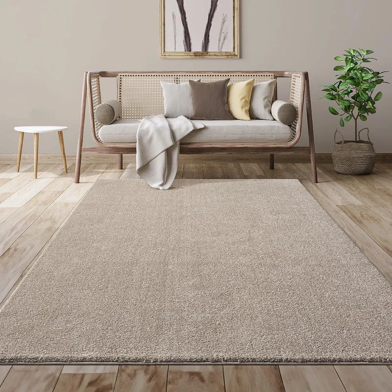 Mias Teppiche Giant Modern Fluffy Dense Short Pile Living Room Rug, Supersoft Feeling, Melange Effect, Elegant Shine