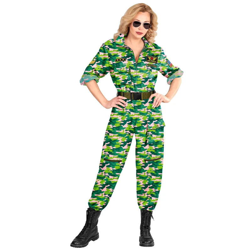 W WIDMANN MILANO Party Fashion - Women's Fighter Jet Pilot Costume, Aviation, Americans, Soldiers, Military, Carnival, Theme Parties