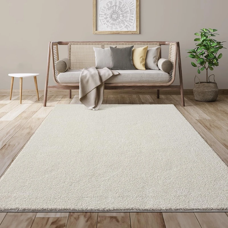 Mias Teppiche Giant Modern Fluffy Dense Short Pile Living Room Rug, Supersoft Feeling, Melange Effect, Elegant Shine