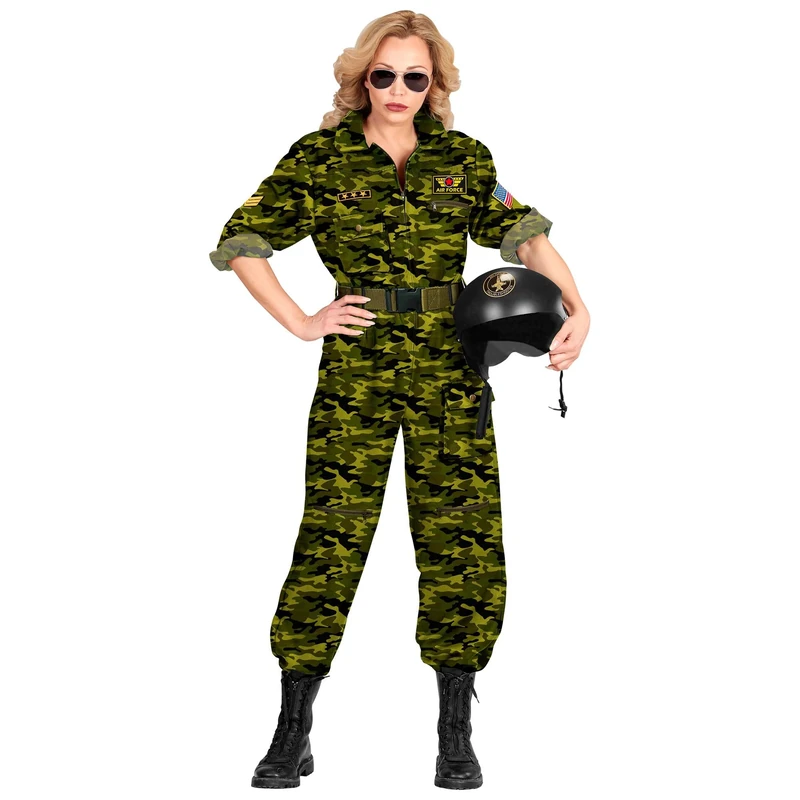 W WIDMANN MILANO Party Fashion - Women's Fighter Jet Pilot Costume, Aviation, Americans, Soldiers, Military, Carnival, Theme Parties