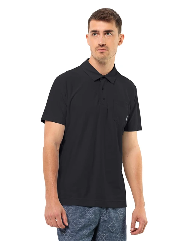 Jack Wolfskin Terral Polo M, Black, XL