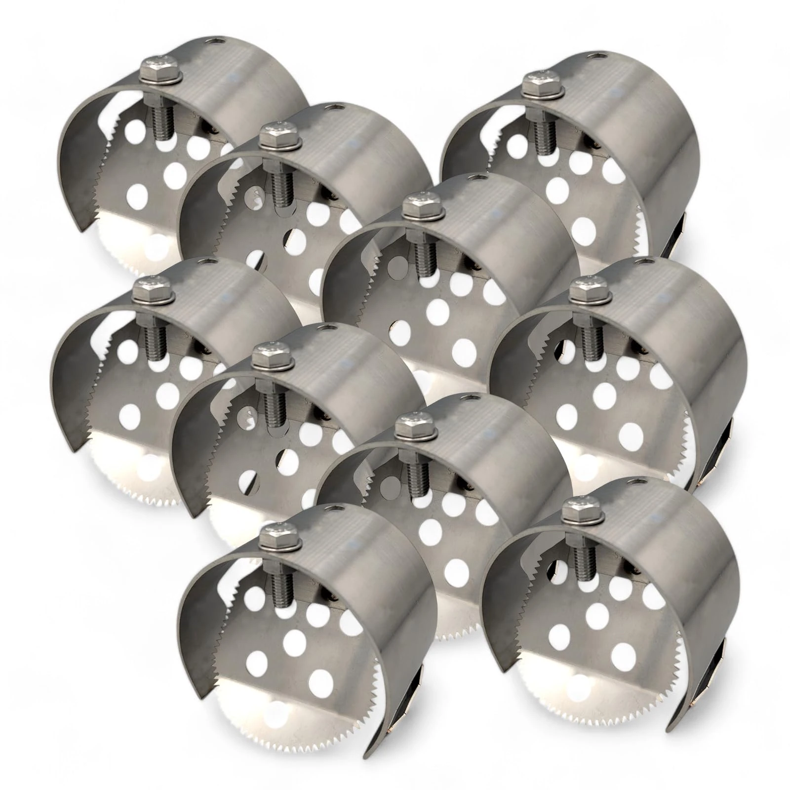 Rats & Mice Prevention for Drains, Stainless Steel Drain Rat Flap, Non-Return Valve, Rat Blocker for Sewers, fits drains (100-110mm, 4 inch) (Multipack 1 X 10)