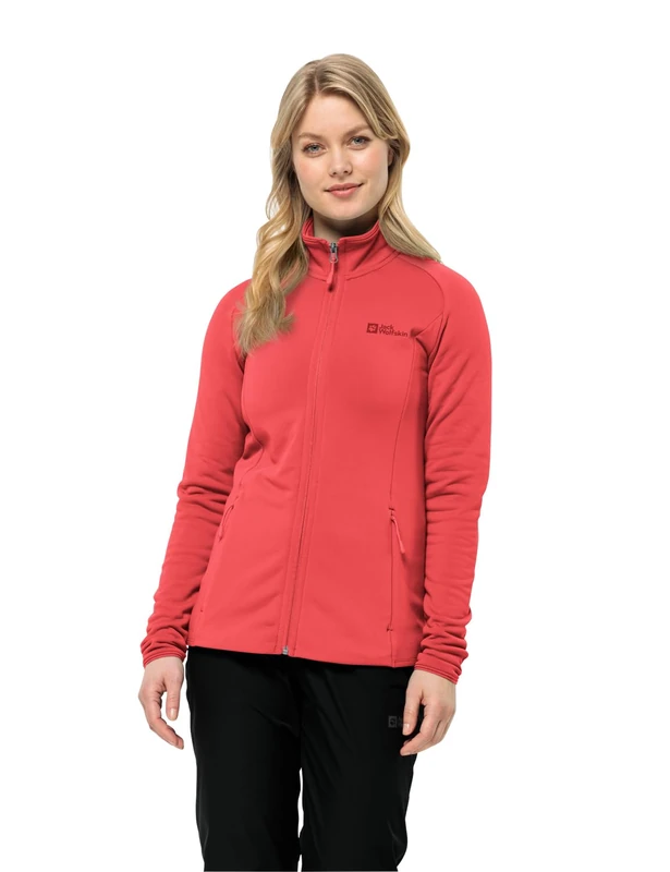 Jack Wolfskin BAISELBERG FZ W, Women’s Fleece Jacket, Vibrant red, XXL -