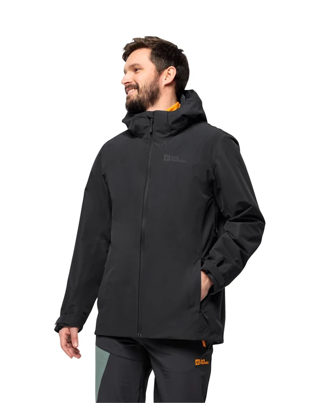 Jack Wolfskin Men's Jacket, Black, XXL