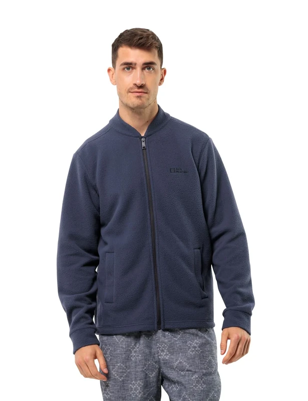 Jack Wolfskin Light CURL JKT M, Men’s Fleece Jacket, Night Blue, XL -