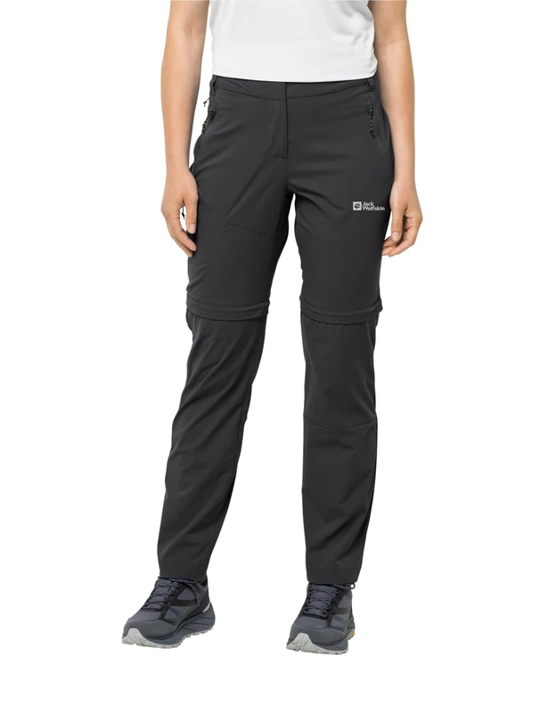 Jack Wolfskin GLASTAL Zip Away Pants W Black