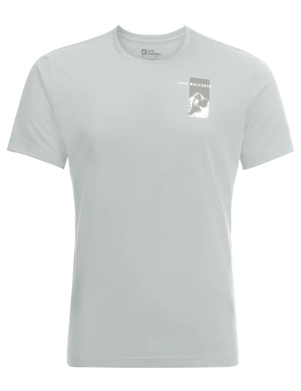 Jack Wolfskin Vonnan S/S Graphic T M Cool Grey