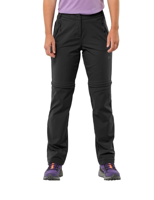 Jack Wolfskin GLASTAL Zip Off Pants W Black