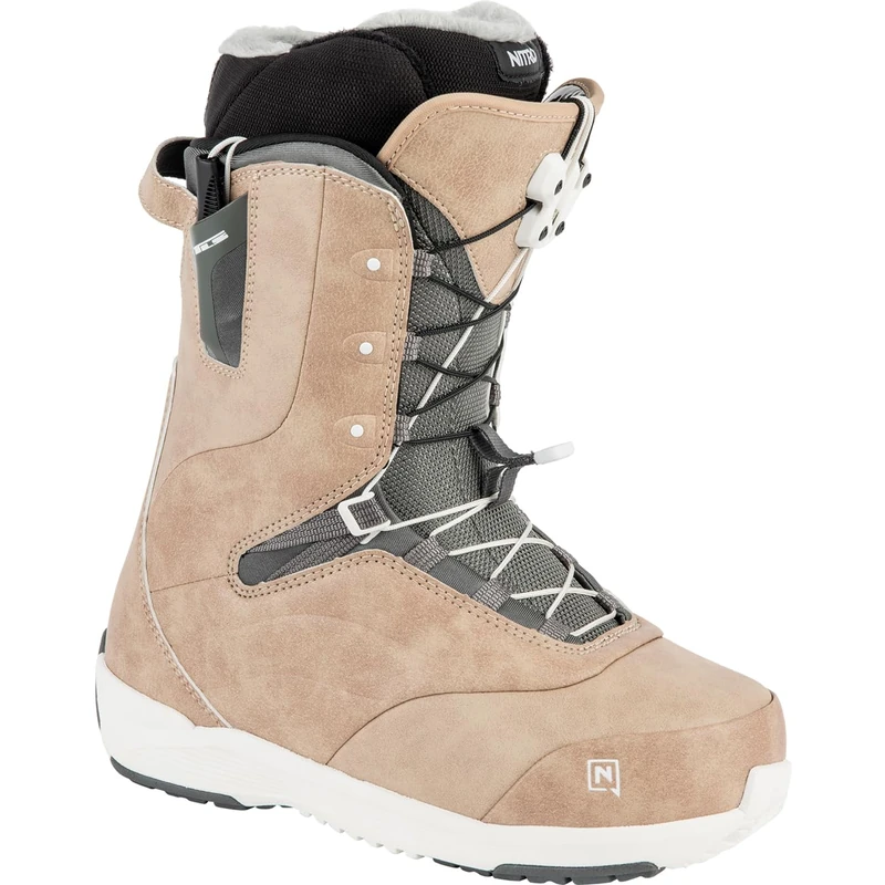 Nitro Women Crown TLS Lightweight Snowboard Quick Lacing System, All-Round Freestyle Freeride Soft Boot Boat, Terracotta, MP 26.0 // EU 40 // US WMN 8,5 - Image 1
