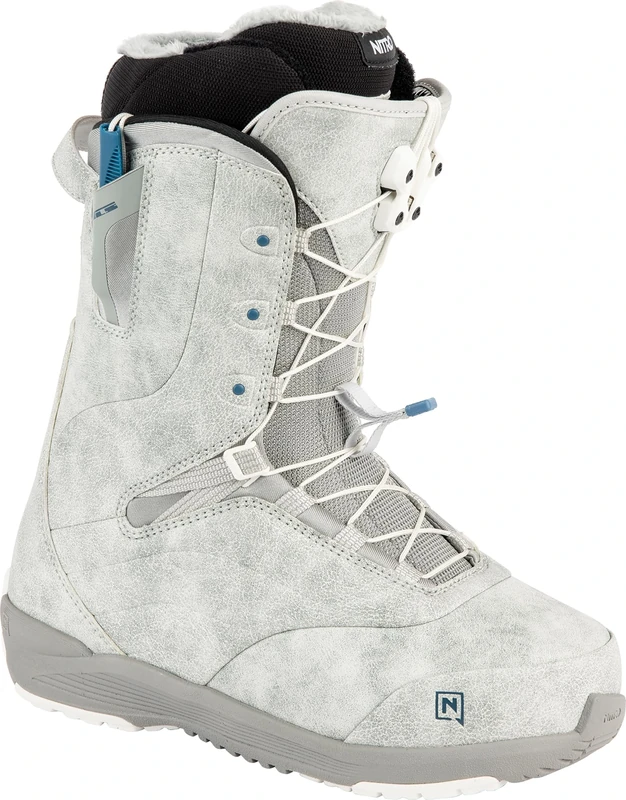 Nitro Women's Crown TLS Lightweight Snowboard Boot with Quick Lacing System, Allround Freestyle Freeride Softboot, Grey, MP 23.5 // EU 36 2/3 // US WMN 6
