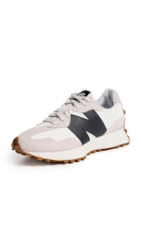 New Balance Women's 327 Shoes, Moonbeam/Black, 5/M - Image 1