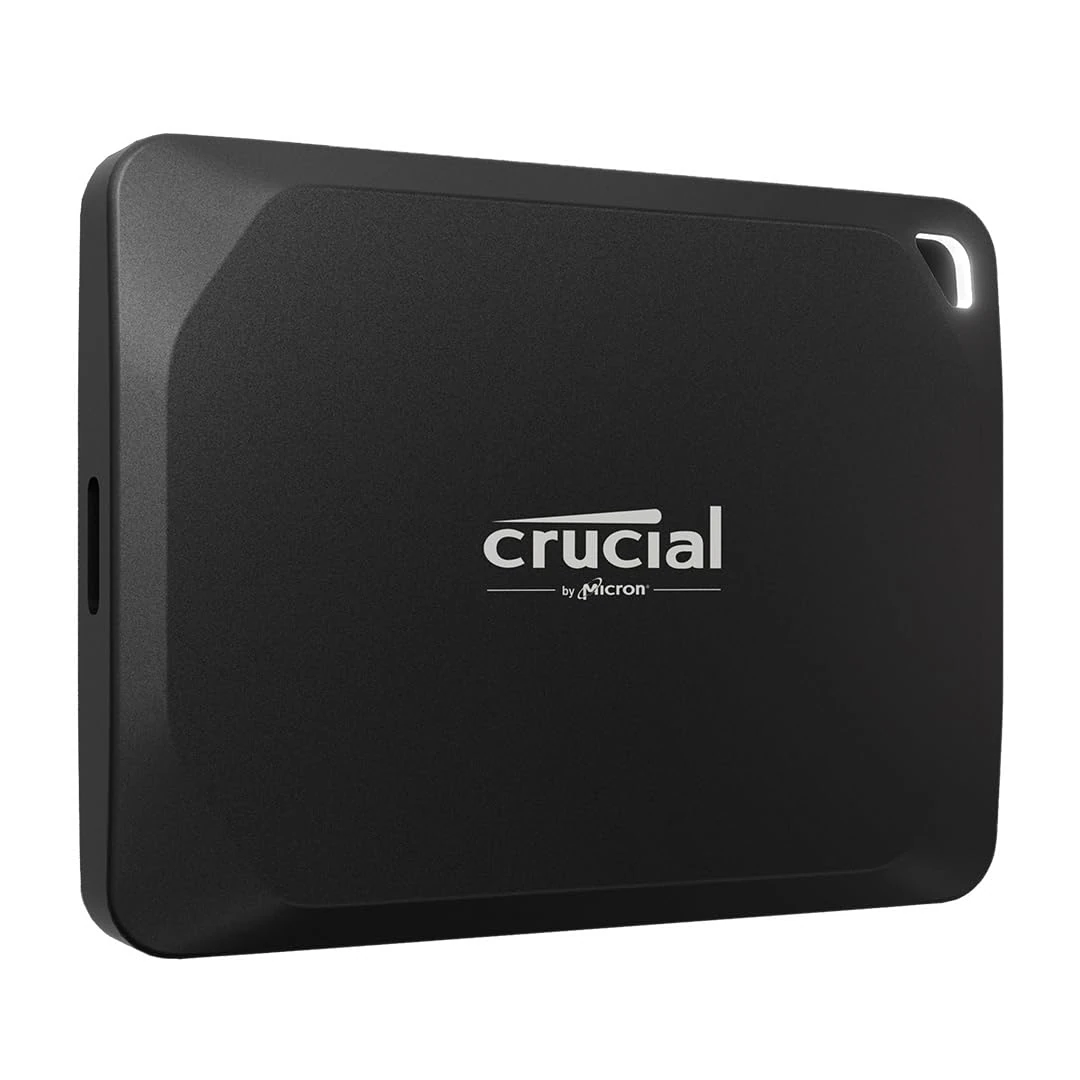 Crucial X10 Pro 1TB Portable External SSD, Up to 2100MB/s Read and 2000MB/s Write, External Solid State Drive, USB-C 3.2, PC and Mac, Dust and Water Resistance - CT1000X10PROSSD902