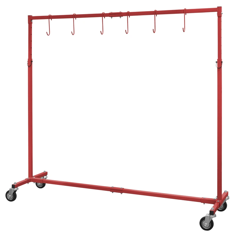 Sealey Adjustable Paint Hanger, 1.95m Max Height, 1.3m Min Height, Castor Wheels - MK80