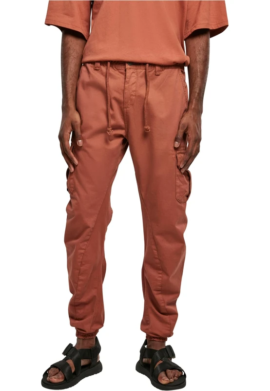 Urban Classics Men's Cargo Jogging Trousers, Men's Cargo Trousers, Available in Many, Sizes S to 5XL, Terracotta, L