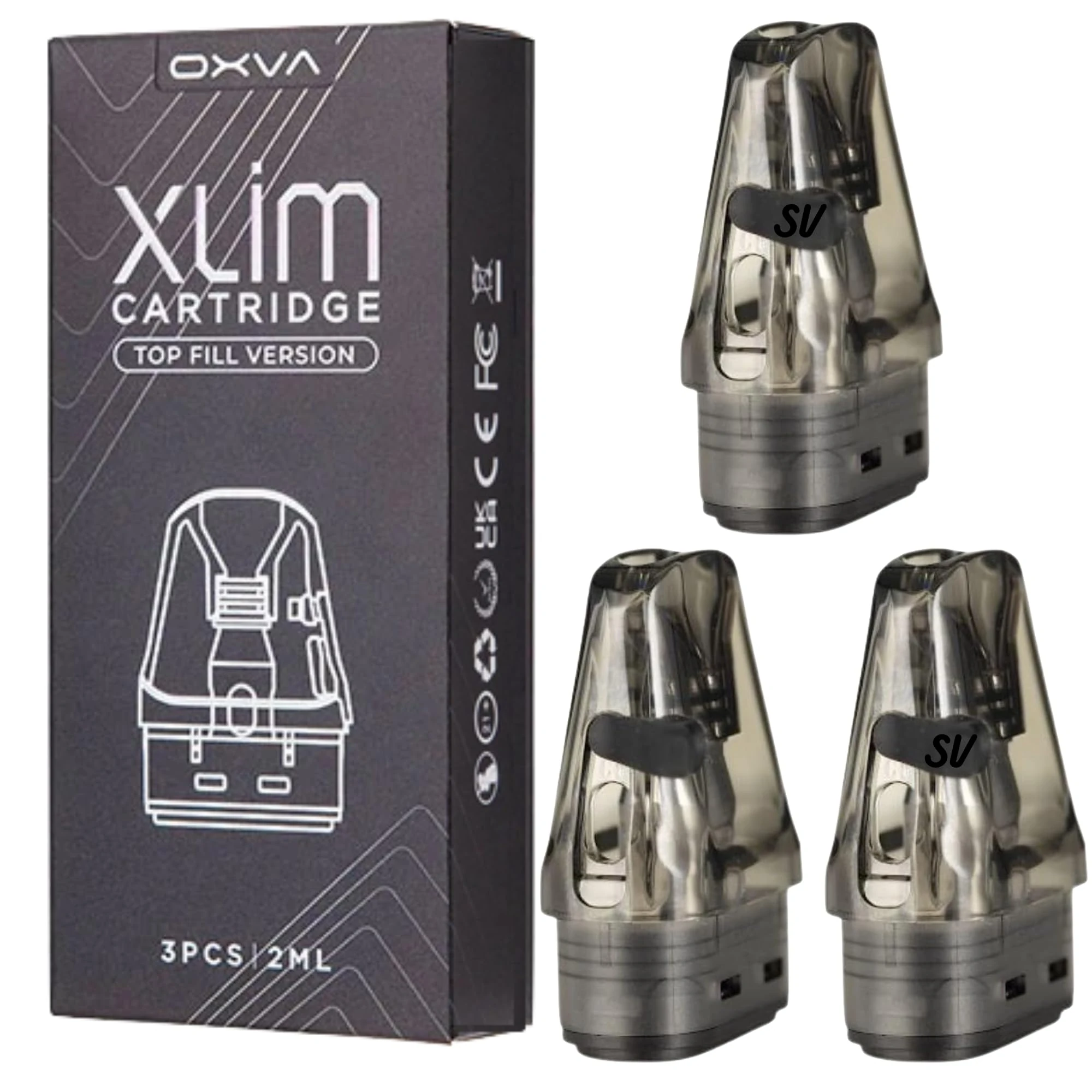 for Oxva Xlim Pods V3 0.6 Pods for OXVA XLIM Pro Kit Xlim SE Xlim 2ml Cartridge Built in Mesh Coil for E-Cigarettes 20-25w Pods Top Filling No Nicotine compatible with sv trading (0.6ohm)