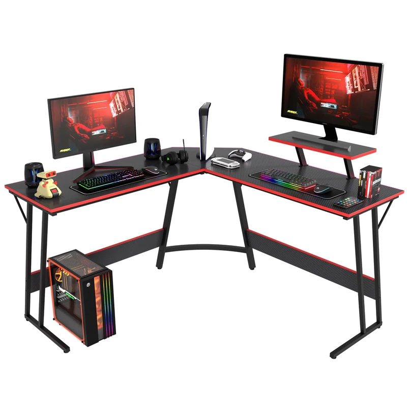 PayLessHere L-Shaped Corner Computer Gaming Desk