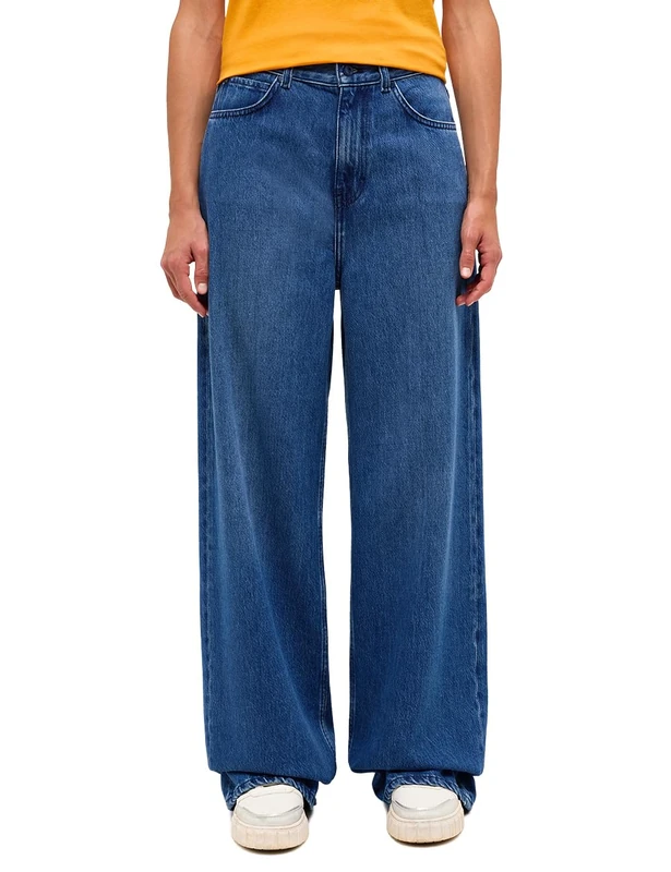 MUSTANG Women's Style Luise Wide Jeans, Medium Blue 581, 27W x 32L