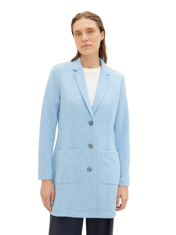 TOM TAILOR Women's Coat, 35064 - Fjord Blue Ck Structure, XXL