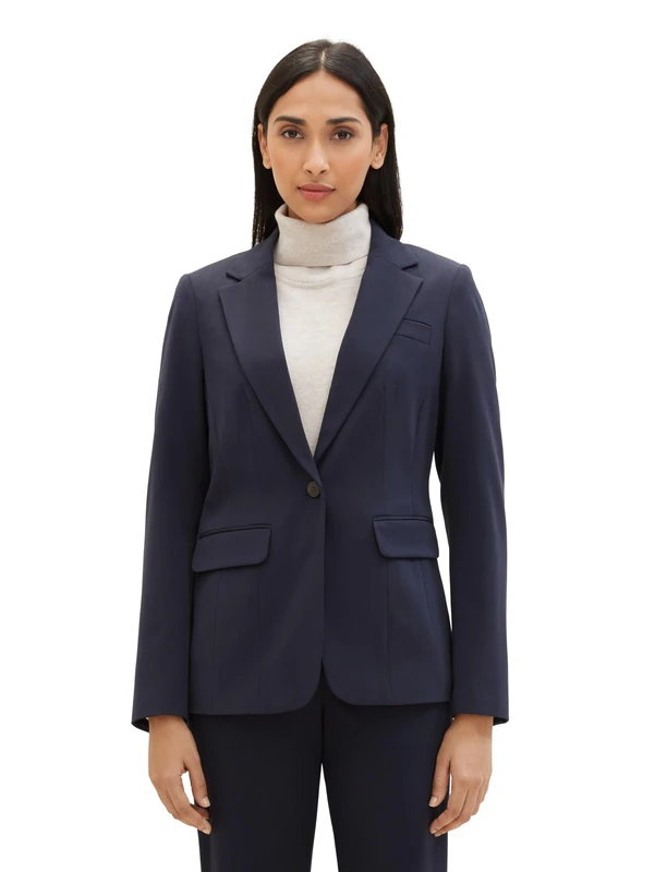 TOM TAILOR Women's Blazer, 10668 - Sky Captain Blue, 12