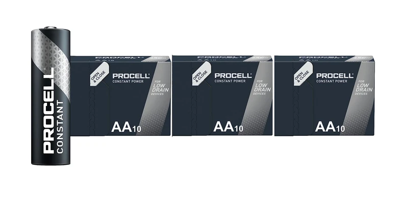 30 x Duracell Procell AA Batteries (3 Blister Packs of 10 Batteries) 30 Batteries