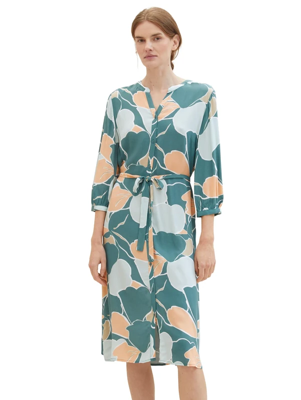 TOM TAILOR Women's Dress, 34845 - Abstract Flower Print, 6