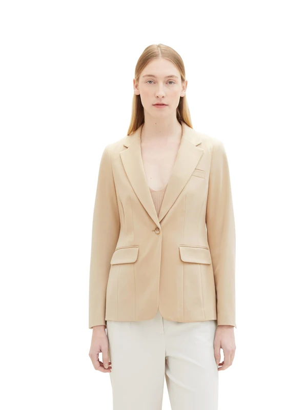 TOM TAILOR Women's Blazer, 11485 - Sandy Beige, 8