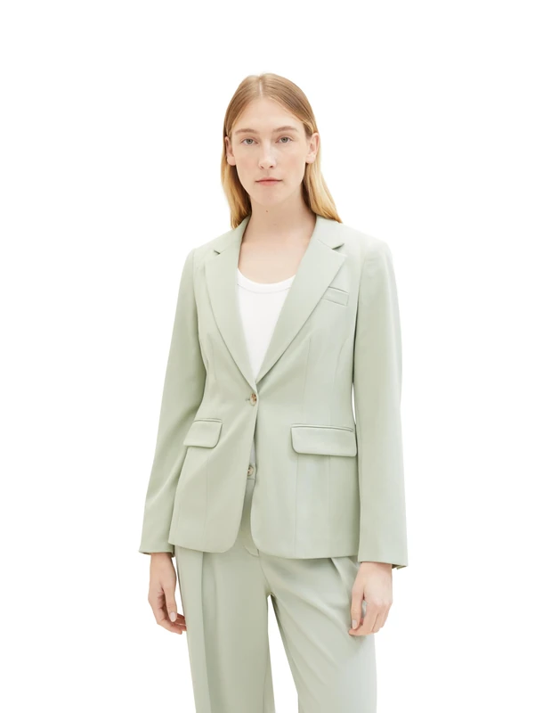 TOM TAILOR Women's Blazer, 34895 - Desert Green, 8