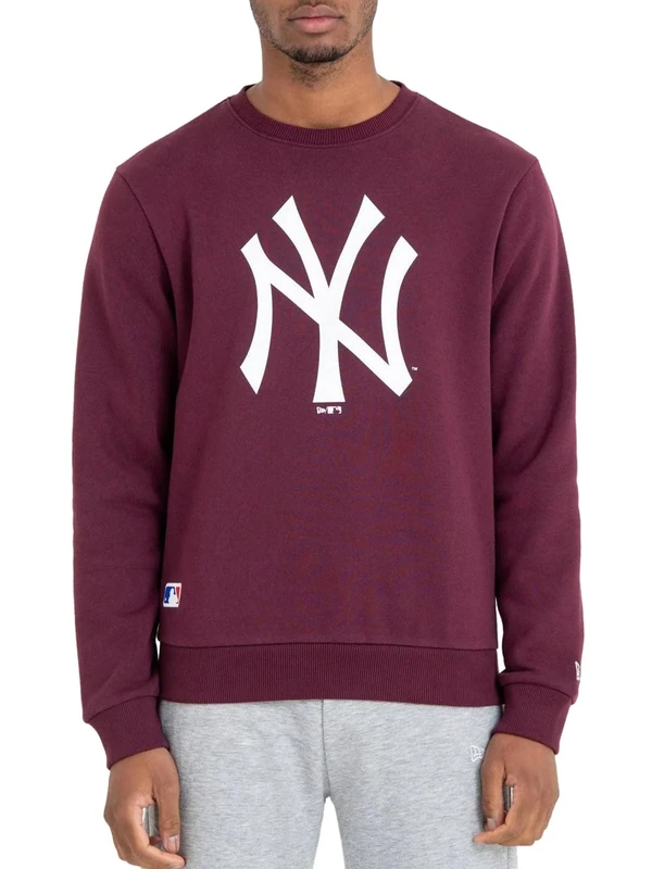 New Era Nos MLB Regular Crew Neck Neyyan Mrnwhi Men's Sweatshirt (Pack of 1) Dark Purple