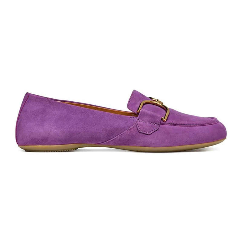 Geox Women's D Palmaria J Loafer Flat, Purple, 3 UK