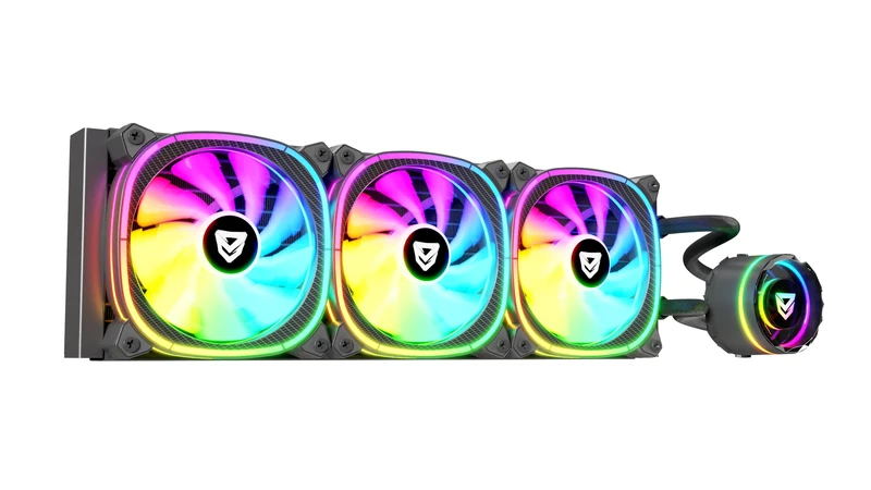 Nfortec - ATRIA X Liquid CPU Cooling ARGB 360 mm, Infinity Mirror 360 Degree Rotation, 3x 120 mm PWM ARGB Fans, AMD and Intel Compatible, Black