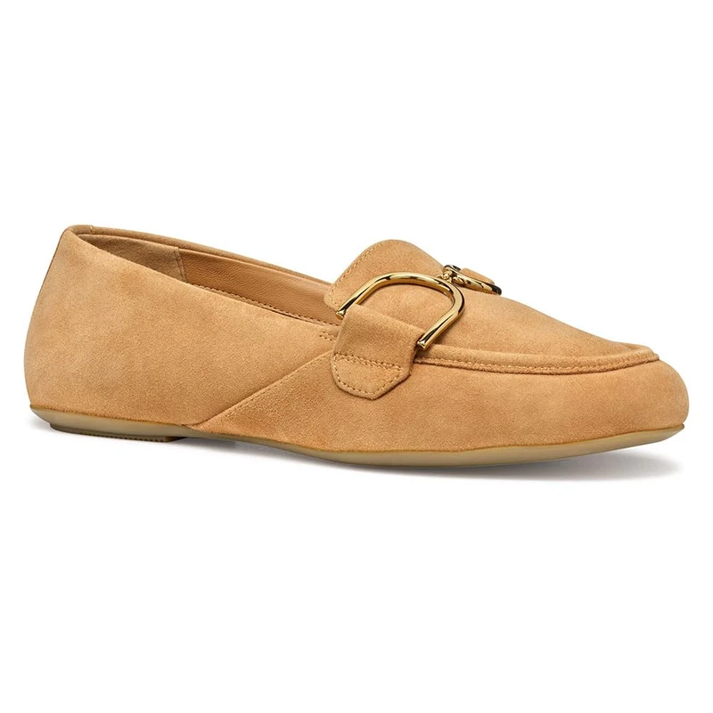 Geox Women's D Palmaria JLoafer Flat, Cognac, 3.5 UK