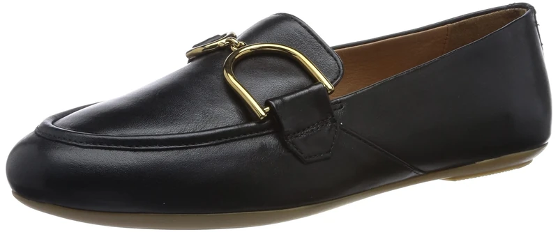 Geox Women's D Palmaria J Loafer Flat, Black, 36.5 EU - Image 1