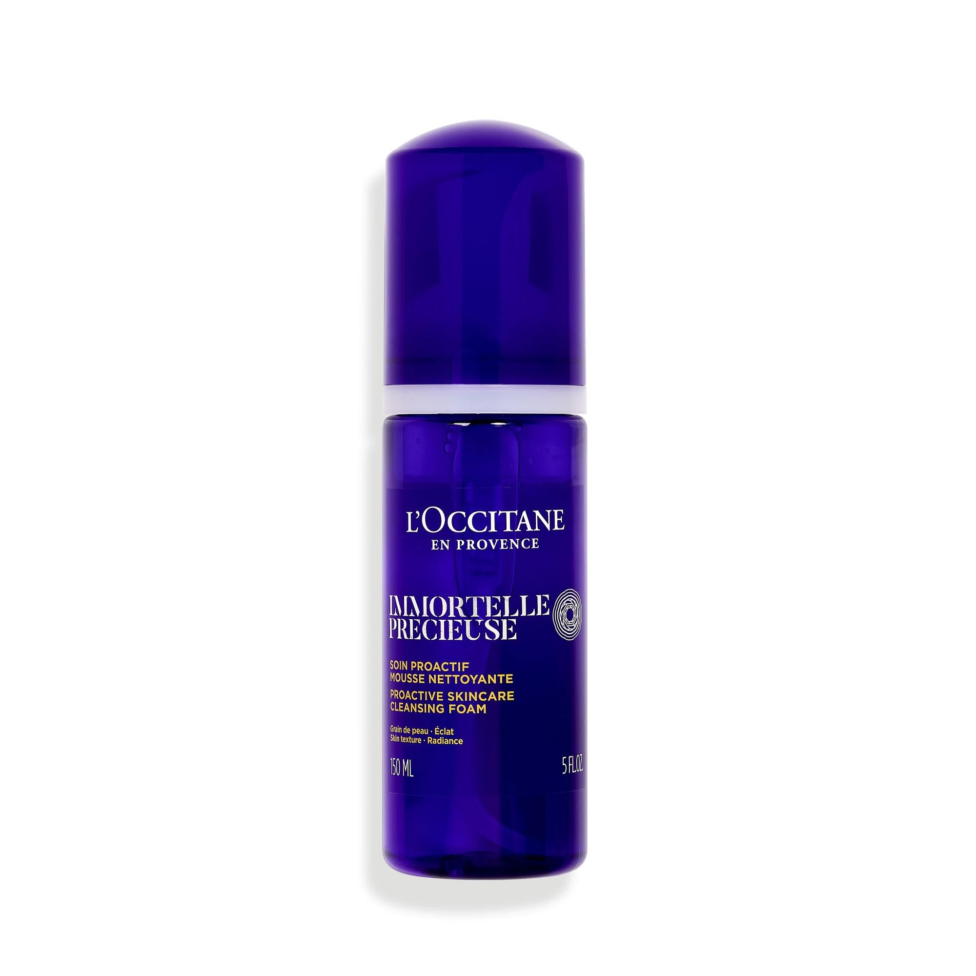 L'OCCITANE Immortelle Precious Foam 150ml | Vegan & 99% Readily Biodegradable | Natural Alternative to Retinol | Luxury & Clean Beauty Skincare for All Skin Types