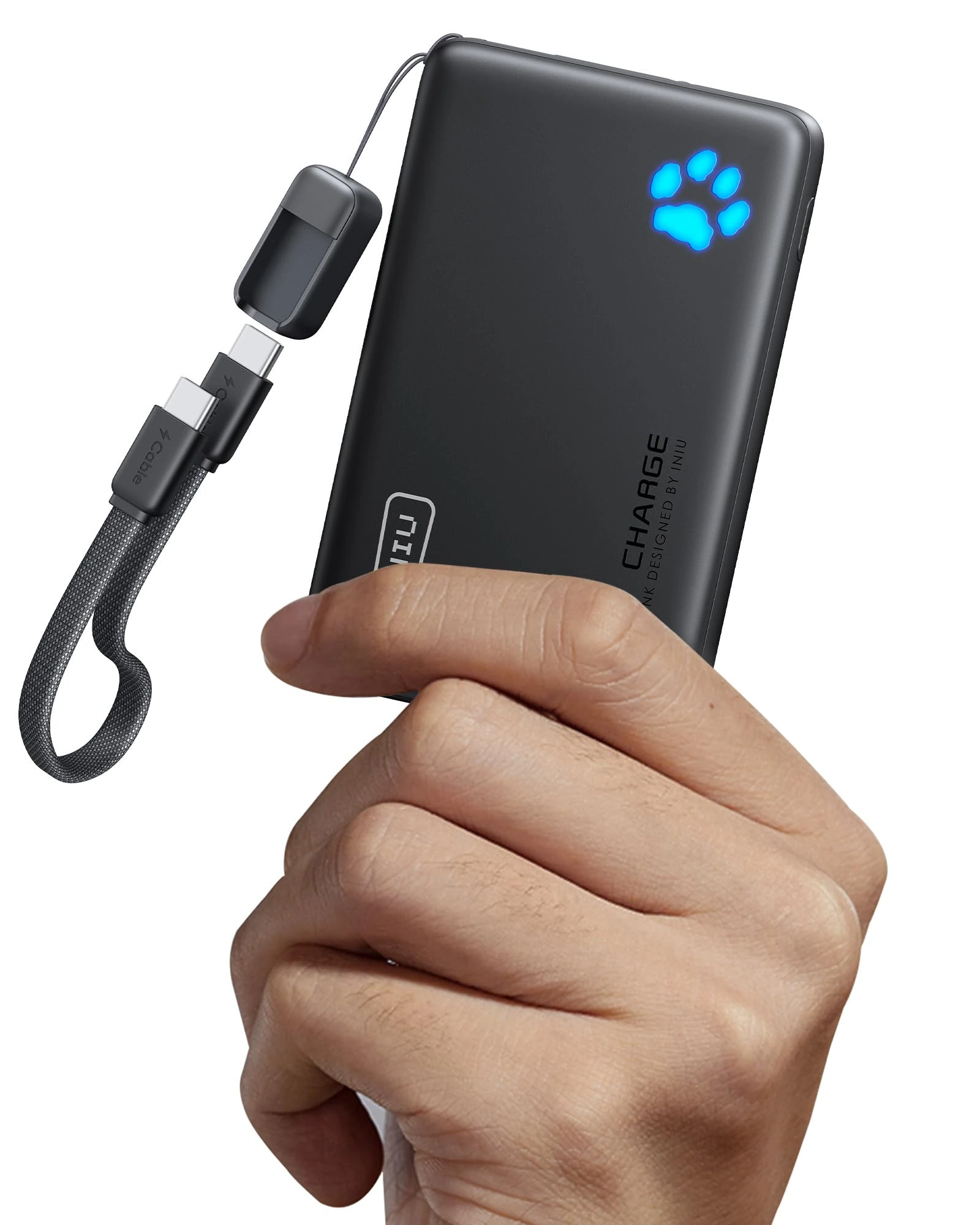 INIU Portable Charger, 45W PD Power Bank Fast Charging, Ultra Slim 10000mAh USB C in&Out Battery Pack, Mobile Phone Portable Power Banks Compatible with iPhone 17 16 15 Samsung S22 S21 Google iPad etc