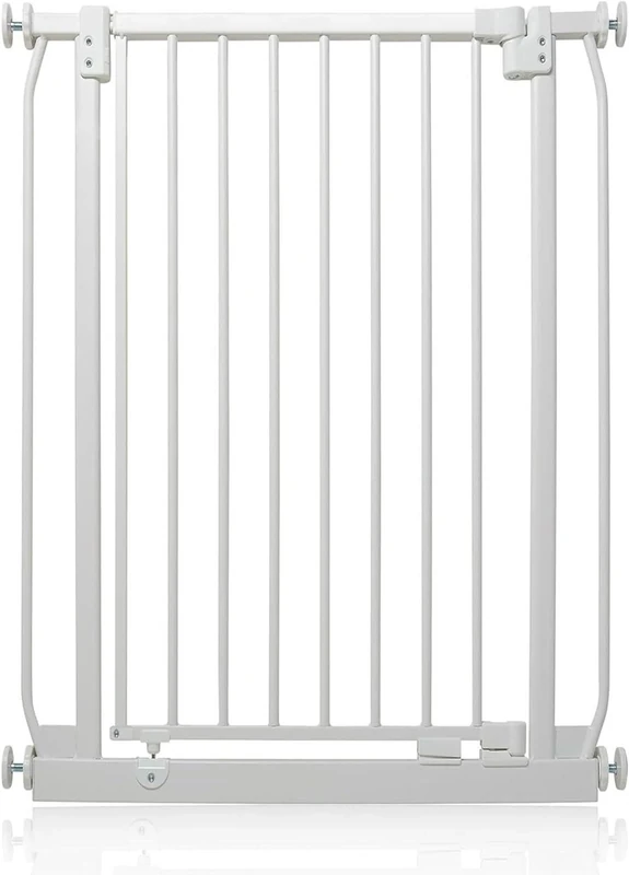 Safetots Extra Tall Elite Safety Gate, 65.5cm - 74.5cm, Matt White, Extra Tall 96.8cm in Height, Pressure Fit Stair Gate, Baby Gate for Doors Hallways and Spaces, Safety Barrier, Easy Installation